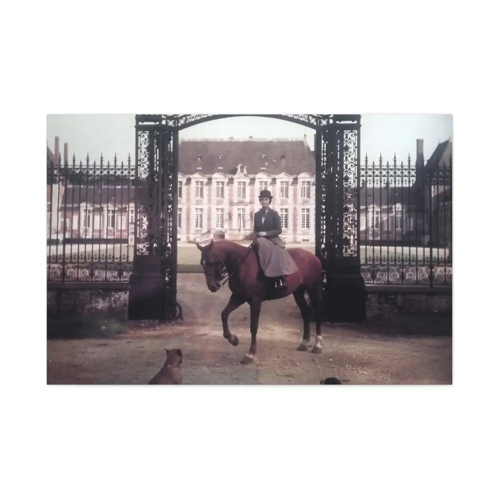 Vintage Equestrian Canvas Art Print - 1.25’’ Stretched - 48″ x 32″ (Horizontal) / 1.25’’ - Canvas