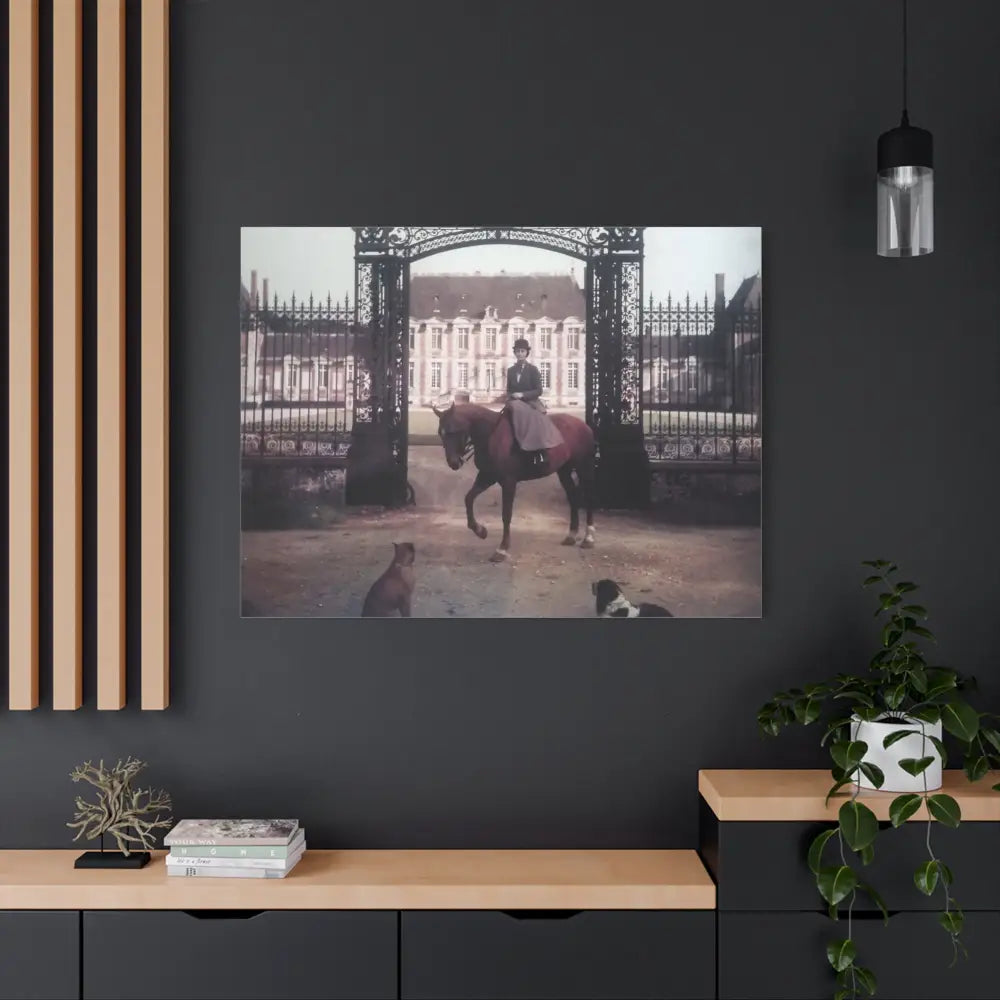Vintage Equestrian Canvas Art Print - 1.25’’ Stretched - Canvas