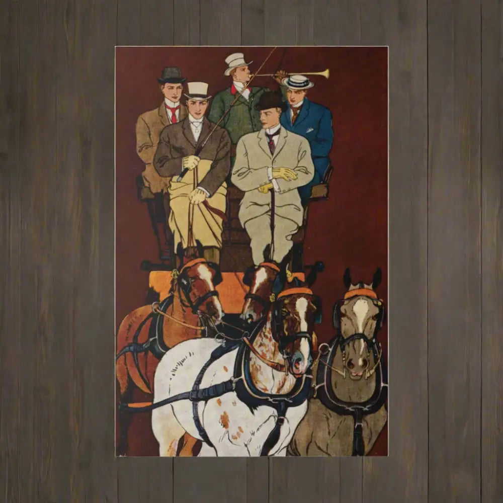 Vintage Equestrian Canvas Print - Classic Art for Horse Lovers - 16″ x 24″ (Vertical) / 1.5’’ - Canvas