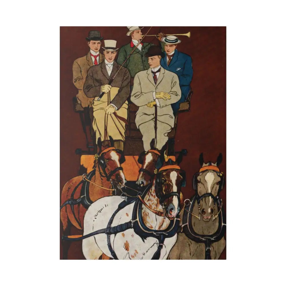 Vintage Equestrian Canvas Print - Classic Art for Horse Lovers - 20″ x 28″ (Vertical) / 1.5’’ - Canvas