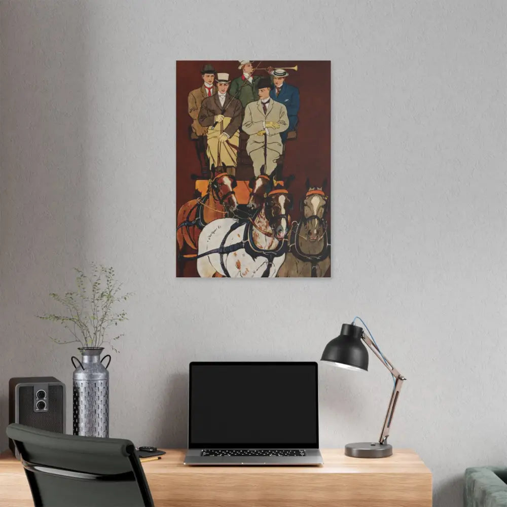 Vintage Equestrian Canvas Print - Classic Art for Horse Lovers - Canvas