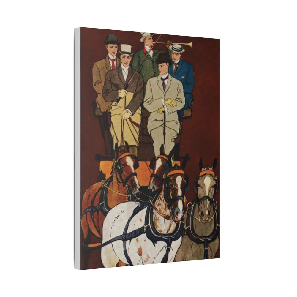 Vintage Equestrian Canvas Print - Classic Art for Horse Lovers - Canvas