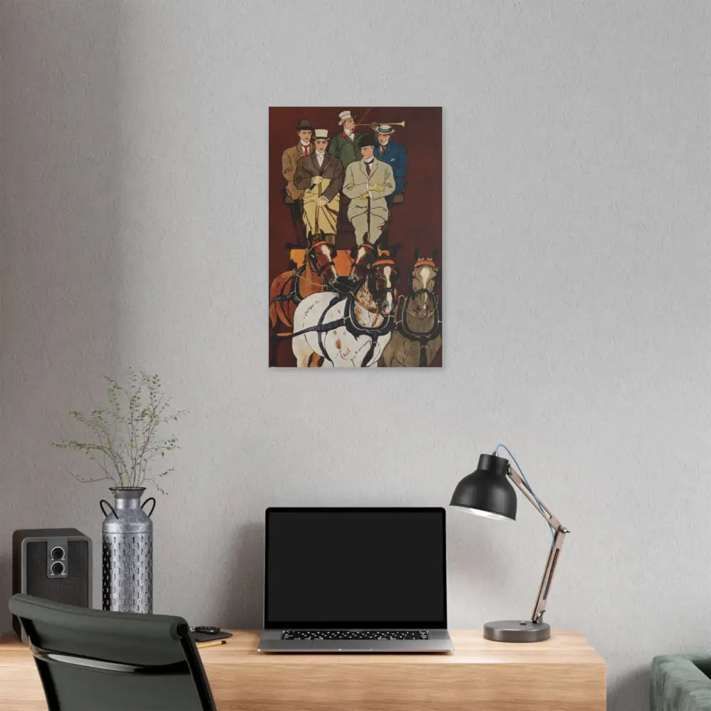 Vintage Equestrian Canvas Print - Classic Art for Horse Lovers - Canvas