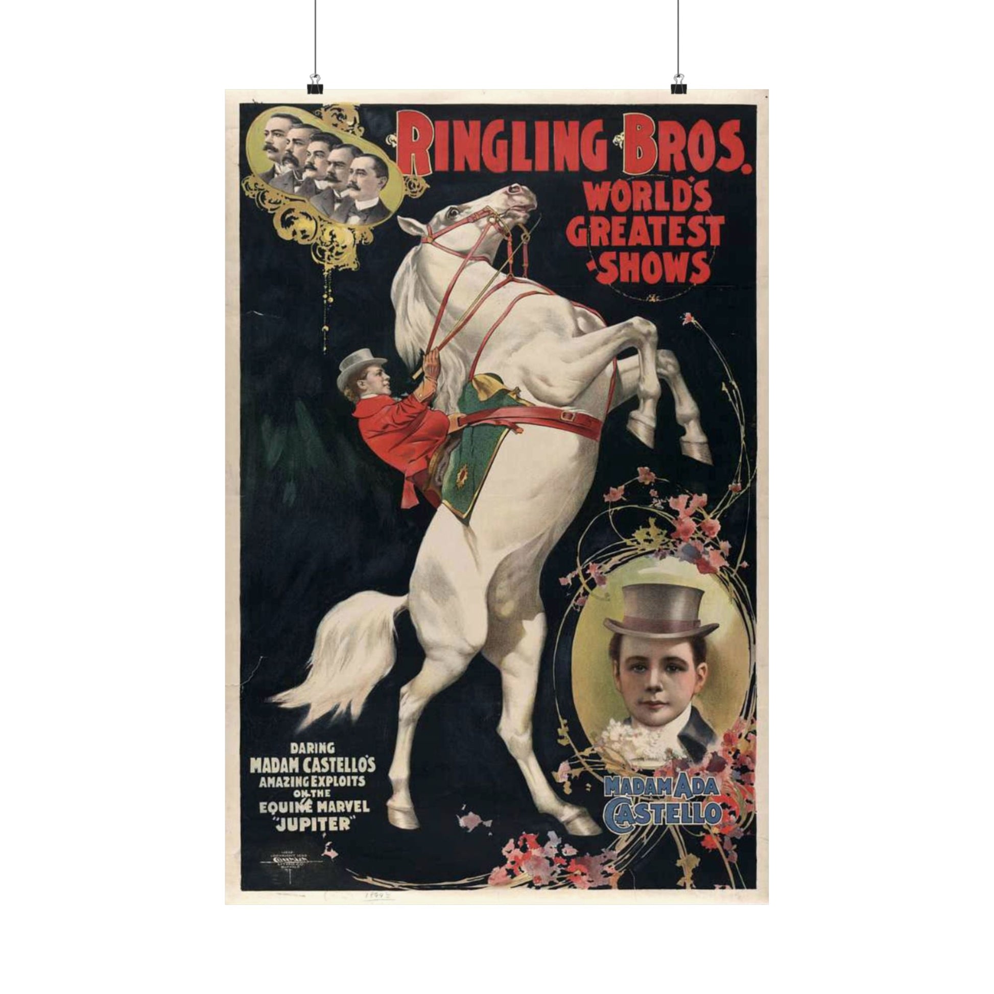Vintage Ringling Bros Poster - World’s Greatest Shows Wall Art - 24″ x 36″ / Matte - Poster